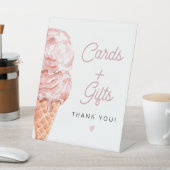 CLARA Retro Ice Cream Kaarten + cadeaubord Reclamebord Met Voetstuk (Insitu)