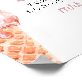 CLARA Retro Ice Cream Raad hoeveel Kisses Poste Poster (Hoek)