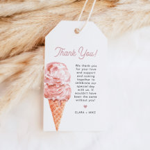 CLARA Retro IJscrème Blush Roze Favor Tag