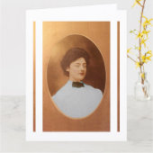 Clara Sage Talla Johnson 1909 portrait fine art  Kaart (Gele Bloem)