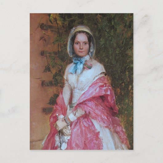 Clara Schmidt klaar om een datum in detail uit te  Briefkaart (Voorkant)