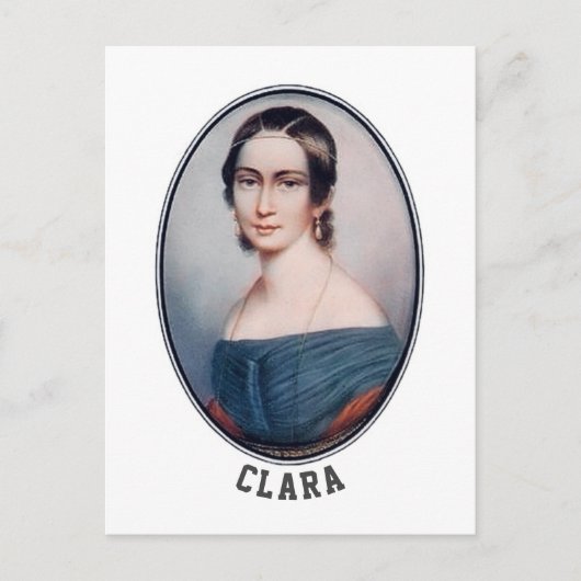 Clara Schumann (1838) Briefkaart (Voorkant)