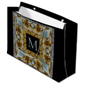 Claramount ters Elegant Monogram Large Gift Bag Groot Cadeauzakje (Voorkant Gekanteld)
