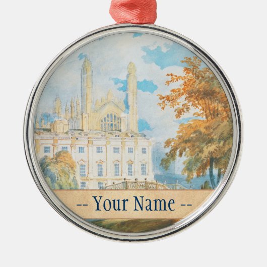 Clare Hall en King's College Chapel, Cambridge Metalen Ornament (Voorkant)