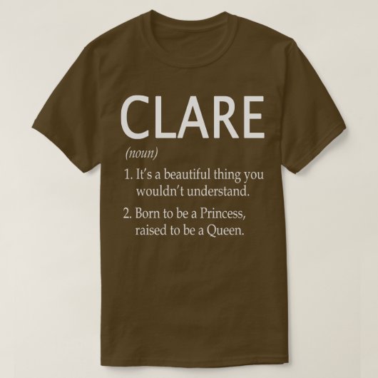 Clare Naam Cadeau 27 T-shirt (Design voorkant)