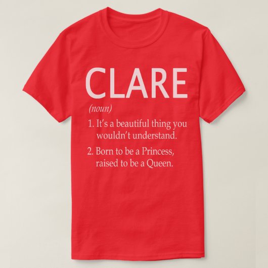 Clare Naam Gift 105 T-shirt (Design voorkant)