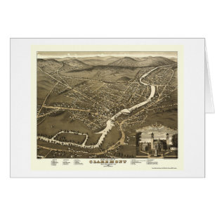Claremont, NH Panoramic Map - 1877