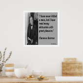 Clarence Darrow & Killing Someone Quote Poster (Cuisine)