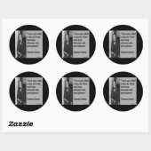 Clarence Darrow & Obituary Quote Ronde Sticker (Vel)