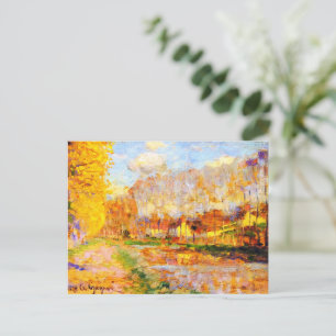Clarence Gagnon art, Canal du Loing, Moret Briefkaart