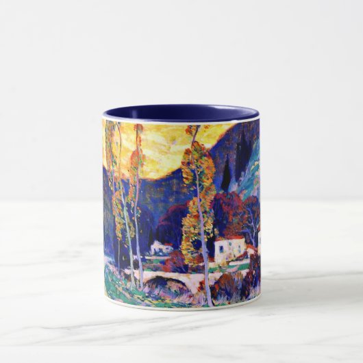 Clarence Gagnon art, Evening, Siena Mok (Midden)