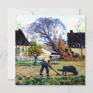Clarence Gagnon art - Herfst Scene, Baie-Saint-Pau Kaart