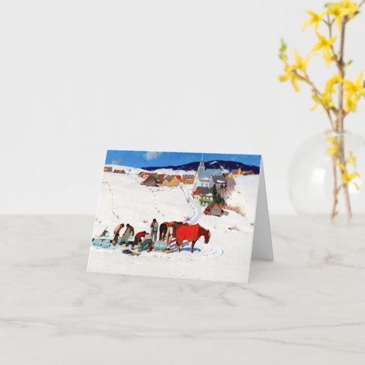 Clarence Gagnon - Het IJsoogst Wenskaart Kaart (Gele Bloem)