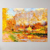 Clarence Gagnon kunst, Canal du Loing, Moret Poster (Voorkant)