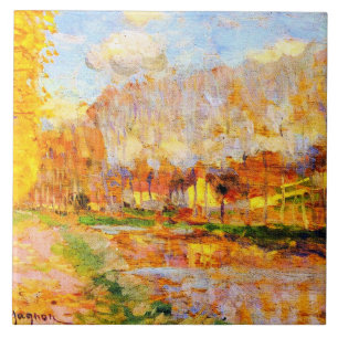 Clarence Gagnon kunst, Canal du Loing, Moret Tegeltje