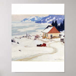 Clarence Gagnon La rode slee Poster