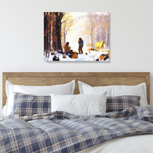 Clarence Gagnon - Lonely Village Canvas Afdruk (Insitu (Slaapkamer))
