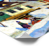 Clarence Gagnon - Poster du village de Québec (Coin)