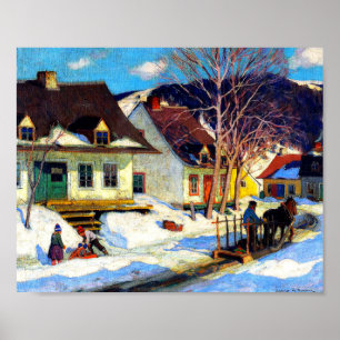 Clarence Gagnon - Quebec Village Poster