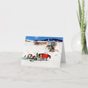 Clarence Gagnon - The Ice Harvest Wenskaart Kaart