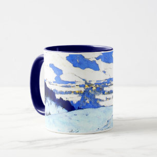 Clarence Gagnon - Twilight, Baie Saint Paul, Mok