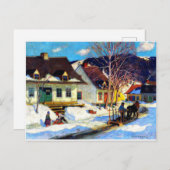 Clarence Gagnon - Une Carte Postale Du Village De  (Devant / Derrière)