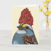 Clarence la carte moineau (Fleur jaune)