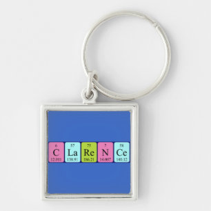 Clarence periodieke lijstnaam keyring sleutelhanger