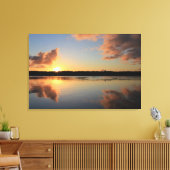 Clarence River Sunset in sepia 3 paneel. Canvas Afdruk (Insitu (Woonkamer))