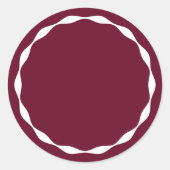 Claret Blank Circle Custom Spice Container Sticker (Voorkant)