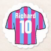 Claret en Blue Football Fan Kartonnen Onderzetters (Voorkant)