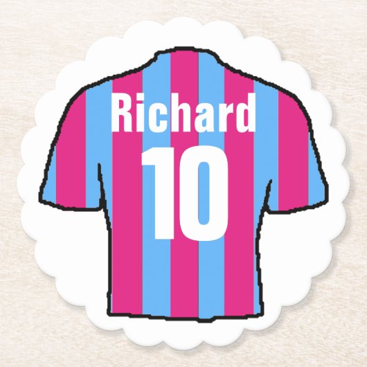 Claret en Blue Football Fan Kartonnen Onderzetters (Voorkant)