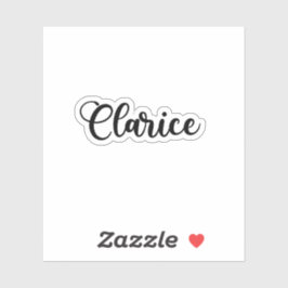 Clarice Naam - Handgeschreven kalligrafie Sticker