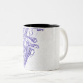 Clarinet Blue Drawing Coffee Mok (Voorkant rechts)