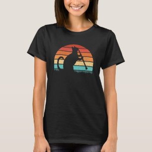 Clarinet Cat Player Retro Clarinetist Music T-shirt