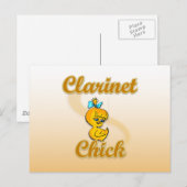 Clarinet Chick Briefkaart (Voorkant / Achterkant)