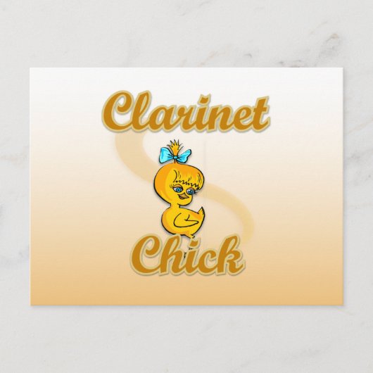 Clarinet Chick Briefkaart (Voorkant)
