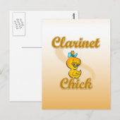 Clarinet Chick Briefkaart (Voorkant / Achterkant)