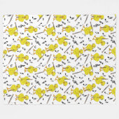 Clarinet Chick Clarinets Muzieknoten Fleece Blank (Voorkant (Horizontaal))