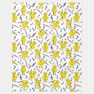 Clarinet Chick Clarinets Muzieknoten Fleece Blank Deken