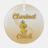 Clarinet Chick Glas Ornament (Voorkant)