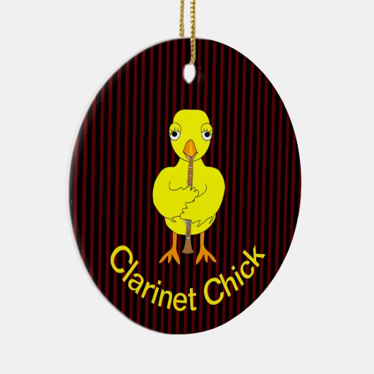 Clarinet Chick Keramisch Ornament (Rechts)