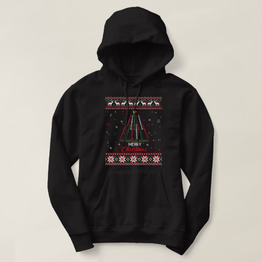 Clarinet Clarinet Christmas Tree Ugly Xmas Sweater (Design voorkant)