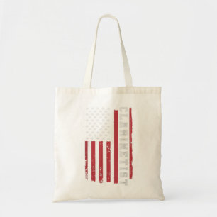 Clarinet Clarinetist Instrument USA Flag4 Tote Bag