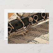 Clarinet Closeup Briefkaart (Voorkant / Achterkant)