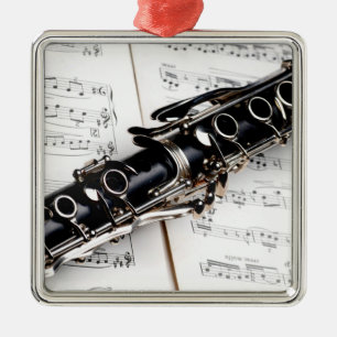 Clarinet closeup foto metalen ornament
