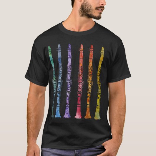 Clarinet Crayons T-shirt (Voorkant)