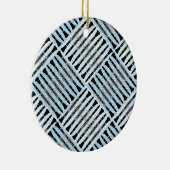 Clarinet Crosshatch Keramisch Ornament (Rechts)