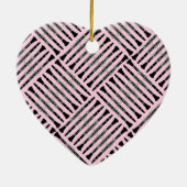 Clarinet Crosshatch Keramisch Ornament (Achterkant)