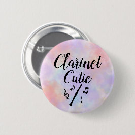 Clarinet Cutie Waterverf Music Button
